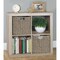 mDesign Woven Seagrass Home Storage Basket for Cube Furniture